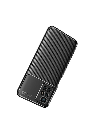 Xiaomi Redmi 10 Kılıf Karbon Görünümlü Silikon Kamera Korumalı Üstün Koruma Pazarplus Lacivert