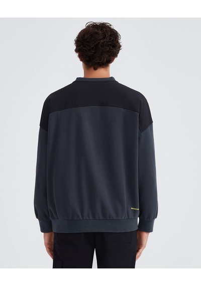 Skechers M Lw Fleece Crew Neck Sweatshirt Erkek Dark Gray Sweatshirt S232277-040