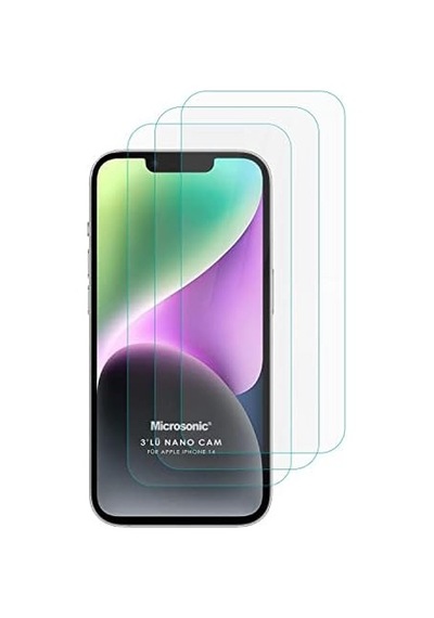Apple iPhone Uyumlu 14 Screen Protector Nano Glass Cam Ekran Koruyucu 3 Lü Paket