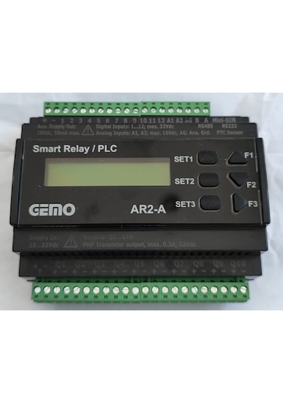 Gemo Ar2-a-24vdc-12d2a-tr ,24vdc 12d2a/10-pnp Plc Cpu Modül