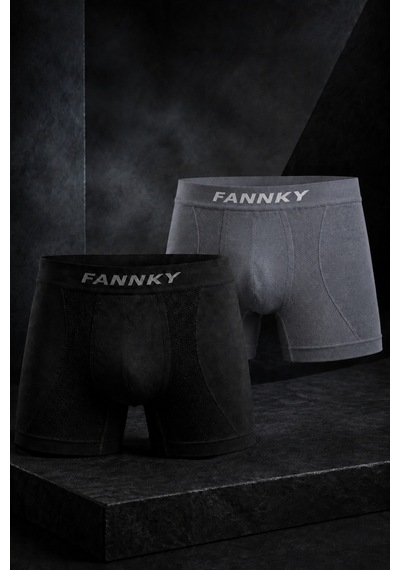 Womanandkids Night Ten Erkek Rahat Esnek Seamless 2 Li Boxer