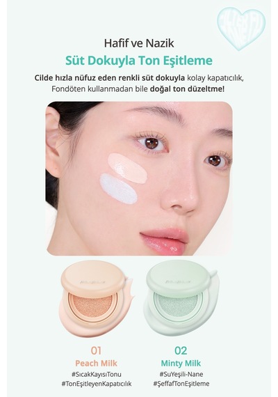 Peripera Filter Fit Milk Tone Up Cushion 02 Minty Milk