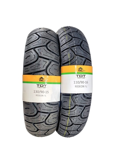 Tdt Tyres 130/90-15 Ve 110/90-16 Takım Tl Tubeless - Dubleks Chopper Lastiği Rideonset1