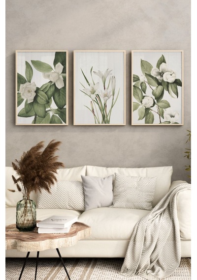 Ahşap Çerçeveli Mdf Tablo Seti Salon Ve Oturma Odası Için Çt3090 32 X 42