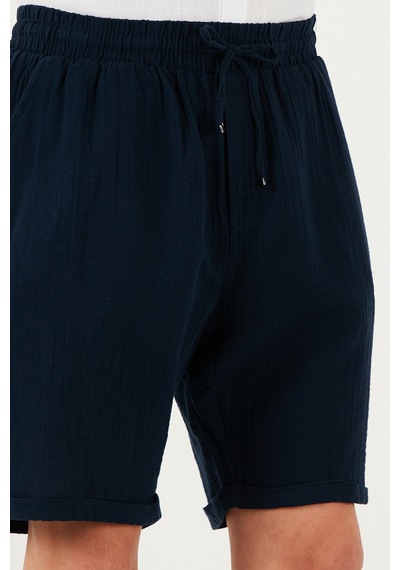 Buratti % 100 Pamuk Regular Fit Normal Bel Müslin Erkek Short Cf25S657802 Lacivert