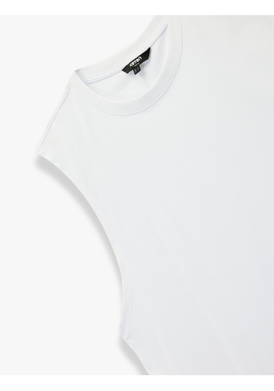 Koton Regular Fit Kolsuz Bisiklet Yaka Pamuklu Basic Atlet Beyaz 6sam30002mk Beyaz