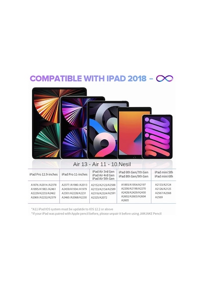 Apple Uyumlu iPad  11 Nesil M3 A16 Cip 2025 11 İnç Avuç İçi Reddetmeli Dokunmatik Özel Yazı Çizim Kalemi