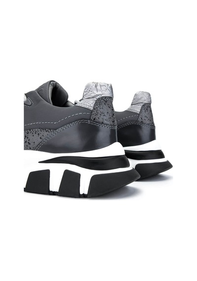Tamer Tanca Erkek Hakiki Deri Gri Sneakers & Spor Ayakkabı 1145 12546-y Erk Ayk Y246 Grı Prst
