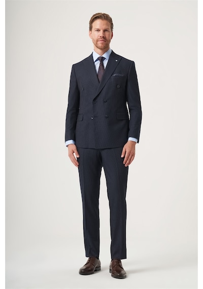 İmza Lacivert-gri Kırlangıç Yaka Çizgili Kruvaze 6 Drop Slim Fit Tam Astar Esnek Takım Elbise 1001260284 Lacivert - Gri İmza Lacivert-gri Kırlangıç Yaka Çizgili Kruvaze 6 Drop Slim Fit Tam Astar Esnek Takım Elbise 1001260284 Lacivert - Gri