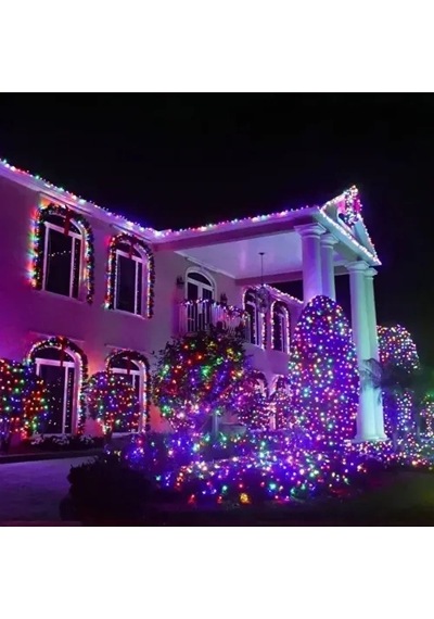Mey İthalat 11m 100 Led Solar Rgb Işık Çok Renkli