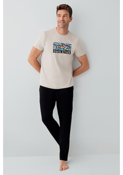 Arnetta Erkek Krem Pijama Takım Ar3701-s-v1 Krem