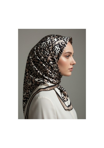 Trend Dijital Baskı Batik Desenli Royan Eşarp Desen 3 Renk 5 Çok Renkli