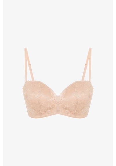 Penti Push Up Lace Dantel Bej Straplez Sütyen