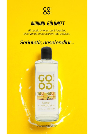 Gogo Lemon Cheesecake Kolonya 250ml Cam Şişe