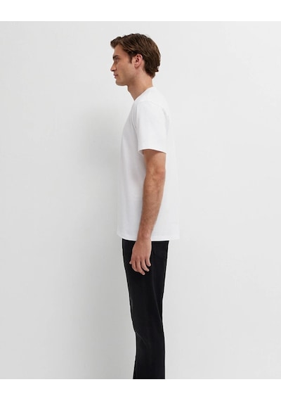 Mavi M0613528-620 Mavi Black Baskılı T-shirt Erkek Tişort Beyaz