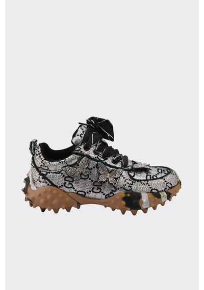 Derinet Taş İşlemeli Comfort Taban Kadın Sneaker Siyah Siyah