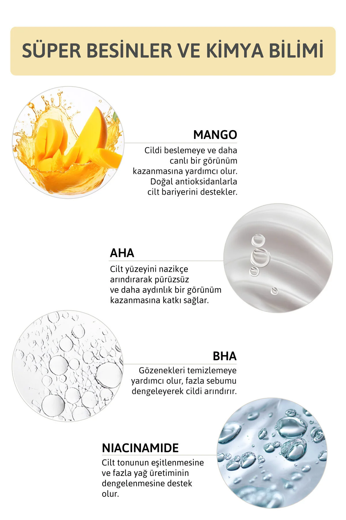 Gözenek, Siyah Nokta Karşıtı Ton Eşitleyici Aha Bha, Niacinamide Cilt Bakım Serumu