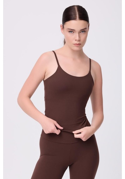 Crossover Atletik Spor & Aktif Yaşam Atlet Tank Top -3257 Kahve