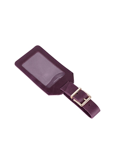 Bloominbag Bloomtag Atlas Mulberry Magenta Airtag Uyumlu Hakiki Deri Valiz Kimlik Etiketi Mor
