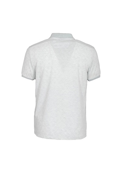 Erkek Polo Yaka Tişört Yeşil Dokulu Slim Fit Ribanalı Kol T-shirt Ncs Jeans 1250-mavi Mavi