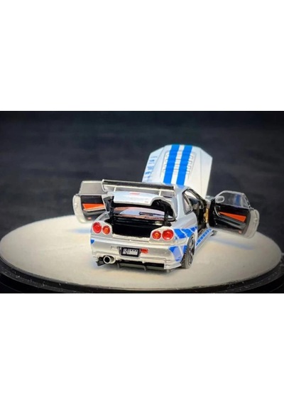 Hobiez World Orjinal 1:24 Lisanslı Nissan Skyline GTR Kapıları Kaputu Açılabilir Model Araba