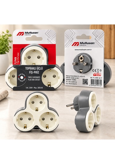 Topraklı Priz Fiş & Golyat 16a & 250v Max3500w 1