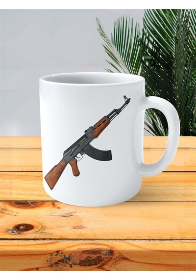 Ak-47 Kalaşnikof Baskılı Kupa Bardak Kişiye Özel Model 2 Çok Renkli