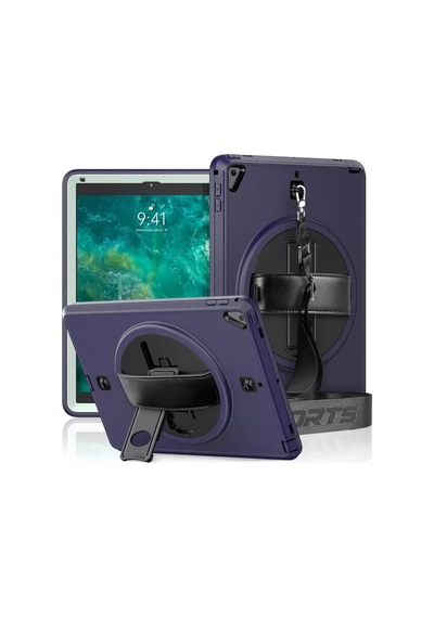 Newface Apple İpad 5 Air 9.7 Kılıf Strap-c Otterbox Tablet Kapak - Lacivert Tablet Kılıfı