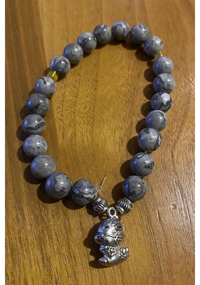 Çin Takvimi Burçları Çharm Jasper Doğal Taş Bileklik Hand Made El İşi Feng Shui Ejderha Yılı Koruyucu Hayvan Dragon Ejderha Objeli Çok Renkli