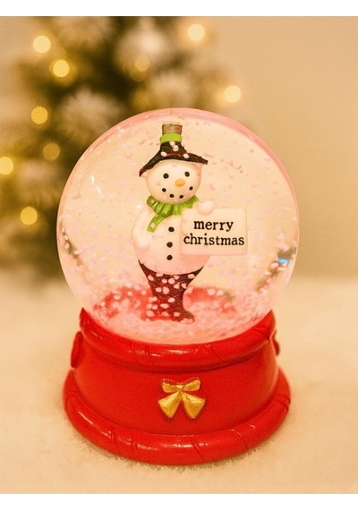 Yeni Yılın En Güzel Hediyesi Yılbaşı Kardan Adam Merry Christmas Figürlü Led Işıklı 9 Cm Kar Küresi Kar Küresi