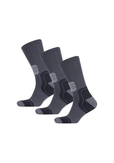 Thermoform Running Çorap Unisex 3'lü Paket Antrasit Renkli