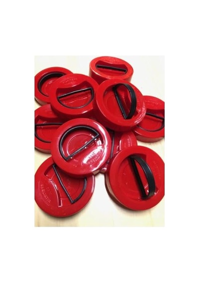 Pratik Kullanışlı Kırmızı Kavanoz Kapağı Plastik 10 Cm 3 Adet Açık-ahşap
