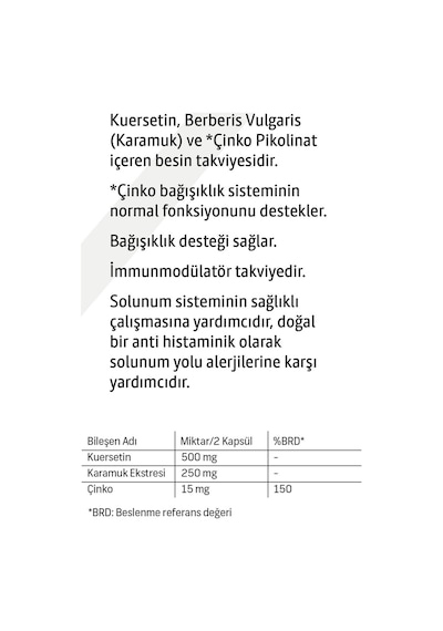 Live Yourself Quercetin Berberin Zinc 60 Kapsül Live Yourself Quercetin Berberin Zinc 60 Kapsül