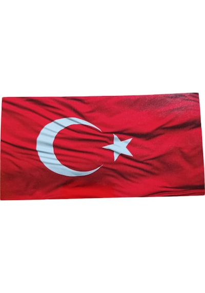 Türk Bayrağı Oto Sticker Küçük Kırmızı Beyaz 16x8cm