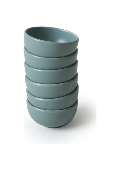 Mat Yeşil Bulut Mini Çerezlik / Sosluk 8 Cm 6 Adet 322 Yeşil