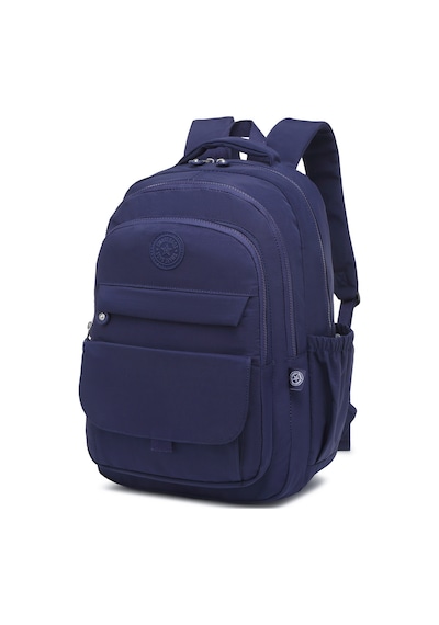 Büyük Boy Laptop Bölmeli Çok Cepli Su Geçirmez Krınkıl Kumaş  Çanta Lacivert