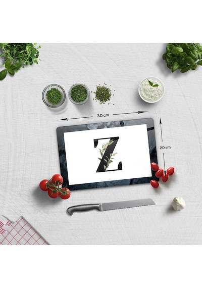 Decorita Cam Kesme Tahtası - Cam Kesme Tablası - Harfli Tasarım Z 20 x 30 CM