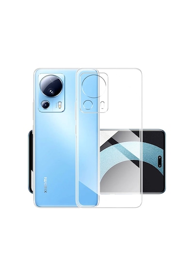 Fitcase Xiaomi 13 Lite Kılıf Kamera Korumalı Silikon Şeffaf Arka Kapak