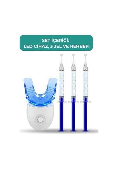 5 Led Işıklı Diş Beyazlatma Cihazı Ve 3 Adet Jel Seti