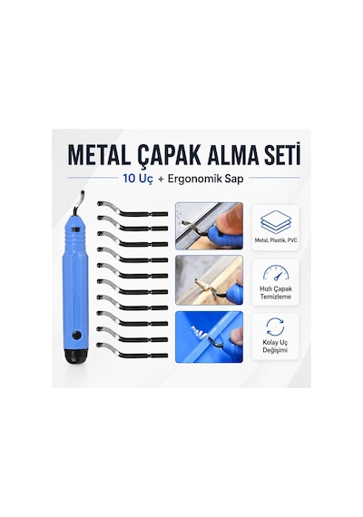 Metal Çapak Alma Seti Raspa
