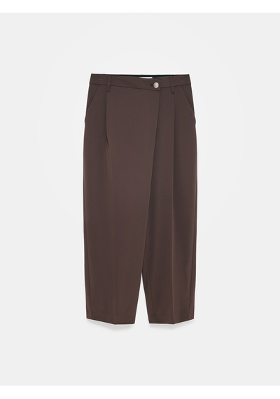 Dilvin 72703 Kruvaze Bel Detaylı Pantolon-kahve