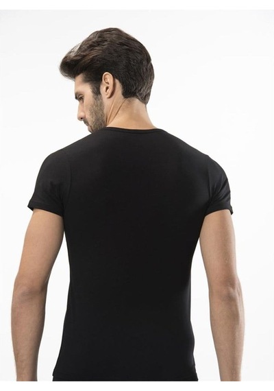 Türen 172 Likralı Erkek T-shirt-sıyah Siyah