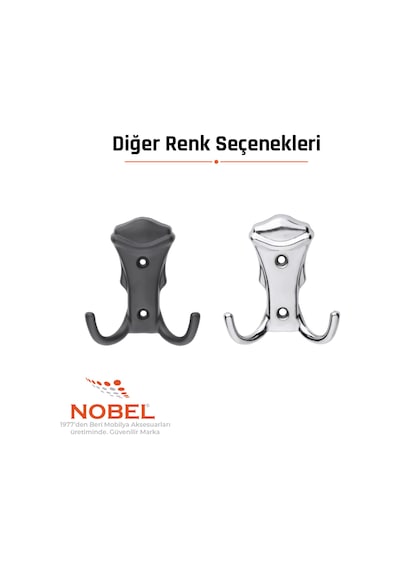 Kobra Askı, Metal Vestiyer Askısı, Matsiyah, Duvar Ve Dolap Askılığı 5'li Set Vidalı Matsi Yah