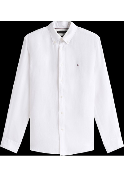 Tommy Hilfiger Pıgment Dyed Lı Solıd Rf Shırt Erkek Beyaz Gömlek - Mw0mw34602