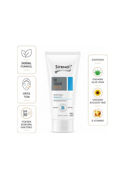Sirenol Orta Ton SPF 30 BB Krem 30 ML
