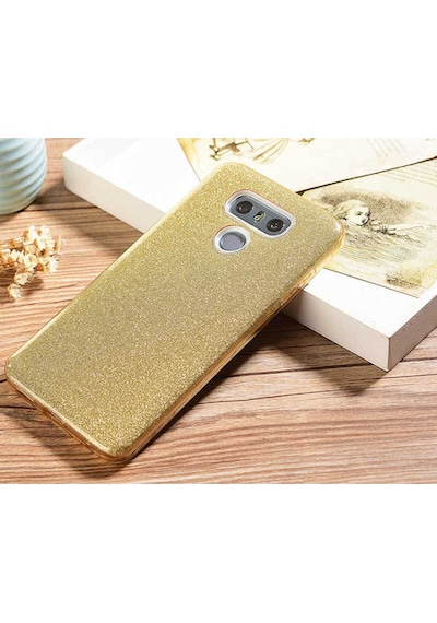 LG Uyumlu G6 Kılıf Zore Shining Silikon Gold