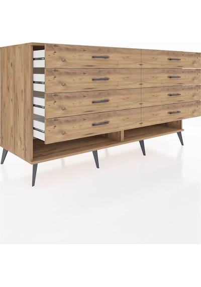 Kronos Konsol 8 Çekmeceli 176x59x99 Çam-çam Çam-çam