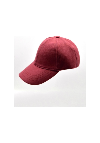 Külah Kadın Bordo Yünlü Kışlık Beyzbol Kep Şapka - Standart Bordo