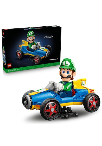LEGO® Mario Kart™ – Luigi ve Mach 8 72050 - Yetişkinler için Yaratıcı Sergileme Modeli Yapım Seti (2234 Parça)