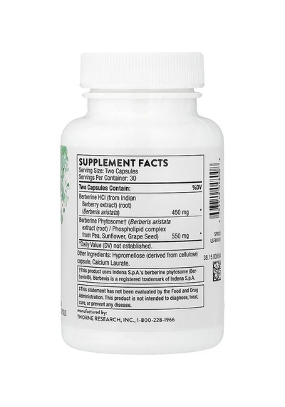 Thorne, Berberine, 60 Capsules